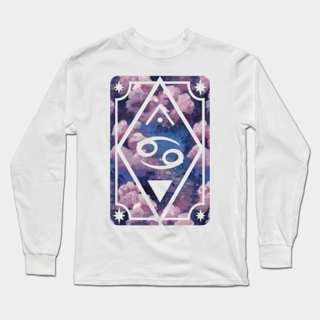 Cancer Zodiac Sign Long Sleeve T-Shirt by JJLosh